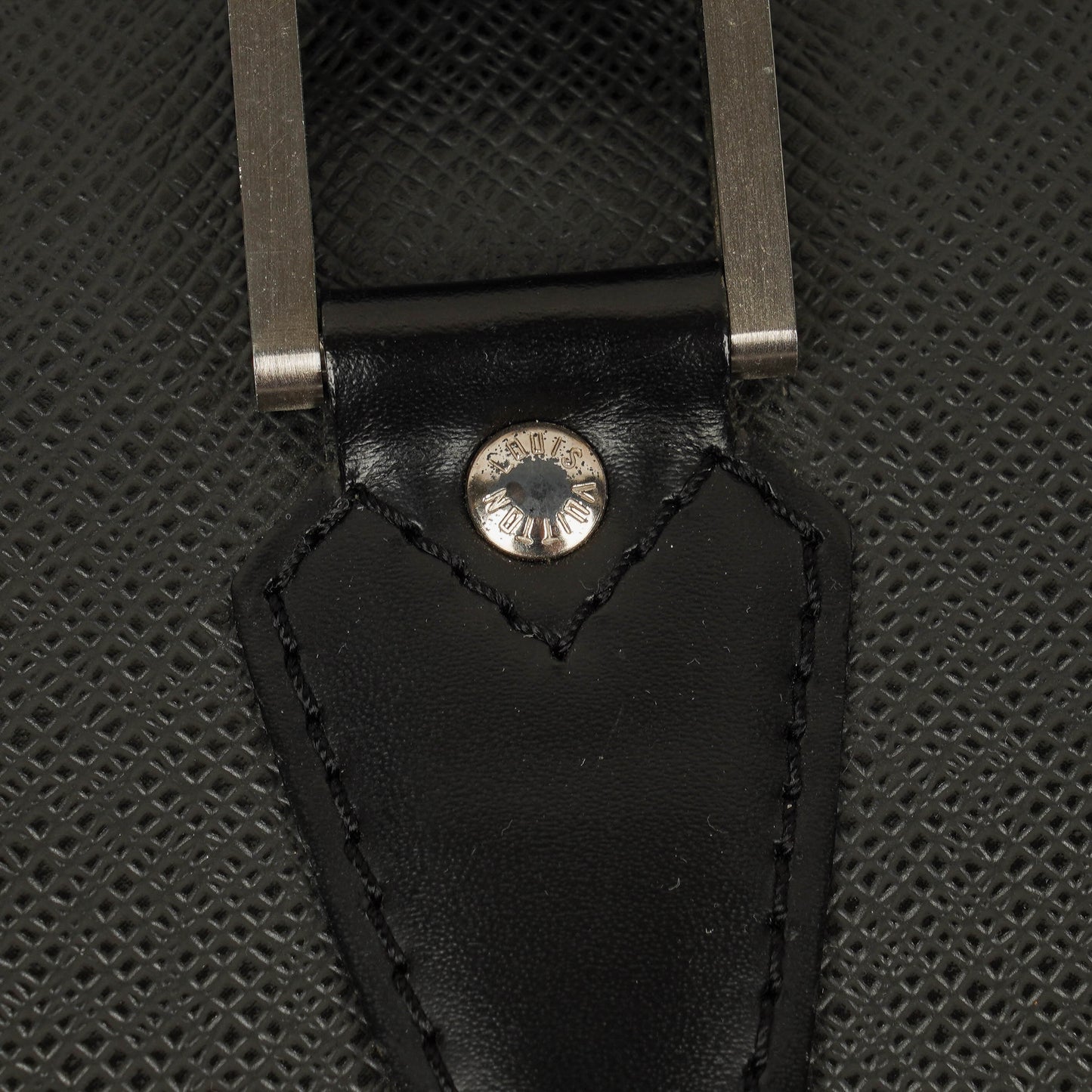 Louis Vuitton Lozan Black Taiga Leather Briefcase Bag