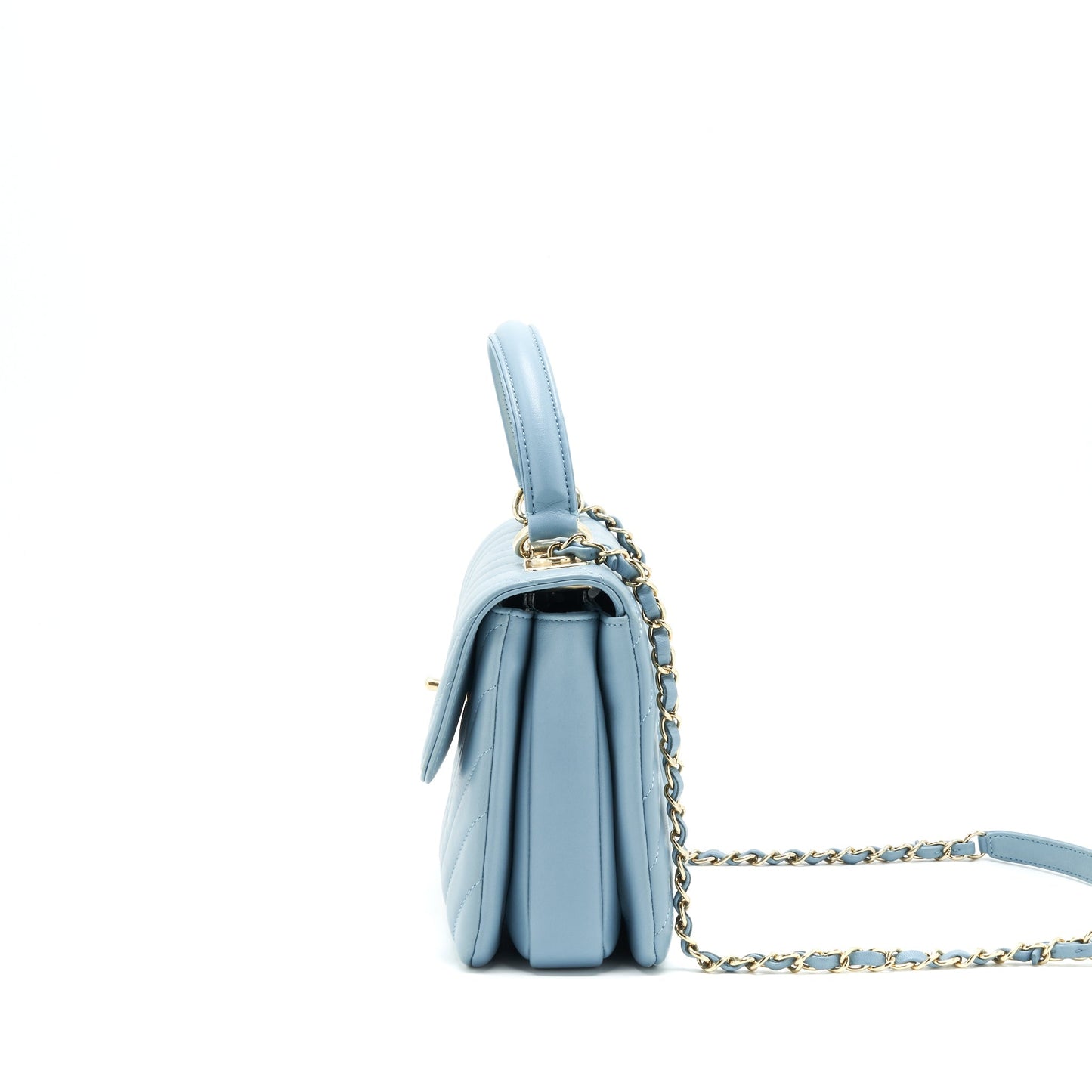 Chanel Trendy CC Flap Bag Light Blue Lambskin L