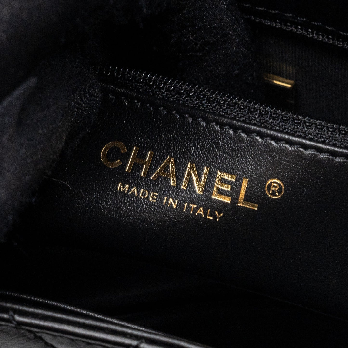 Chanel 23K mini kelly shopping tote bag Calfskin black  (microchip)