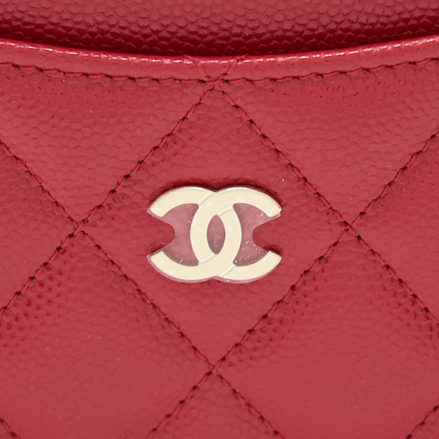 Chanel Classic Card Holder Caviar Red with