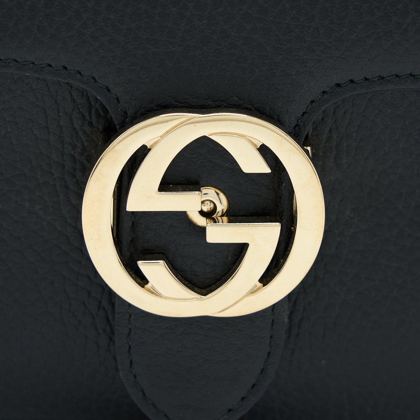 Gucci Interlocking Small Shoulder Bag Black L