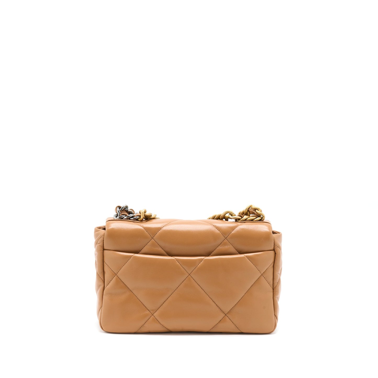 Chanel 22A Small 19 Bag Lambskin Caramel  (Microchip)