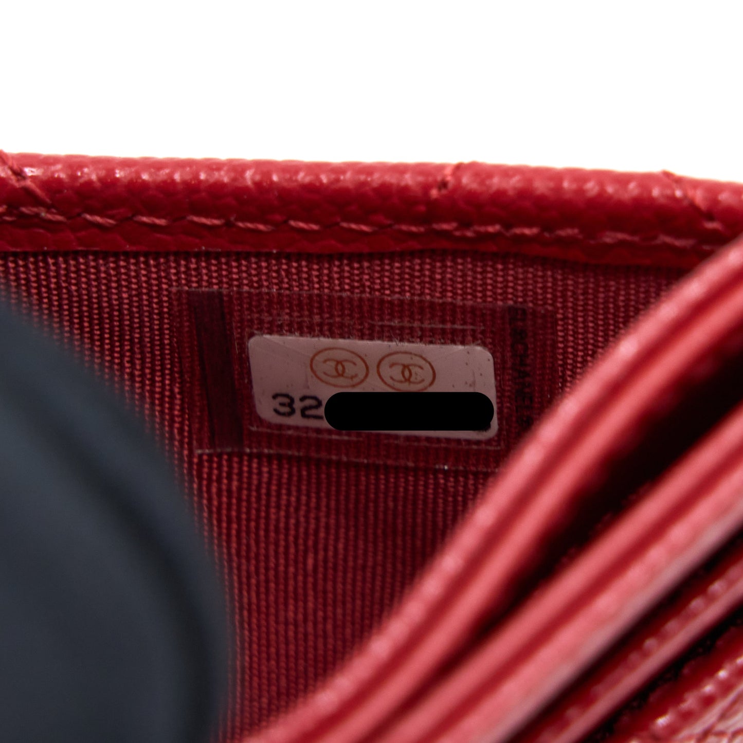 Chanel Classic Card Holder Caviar Red with