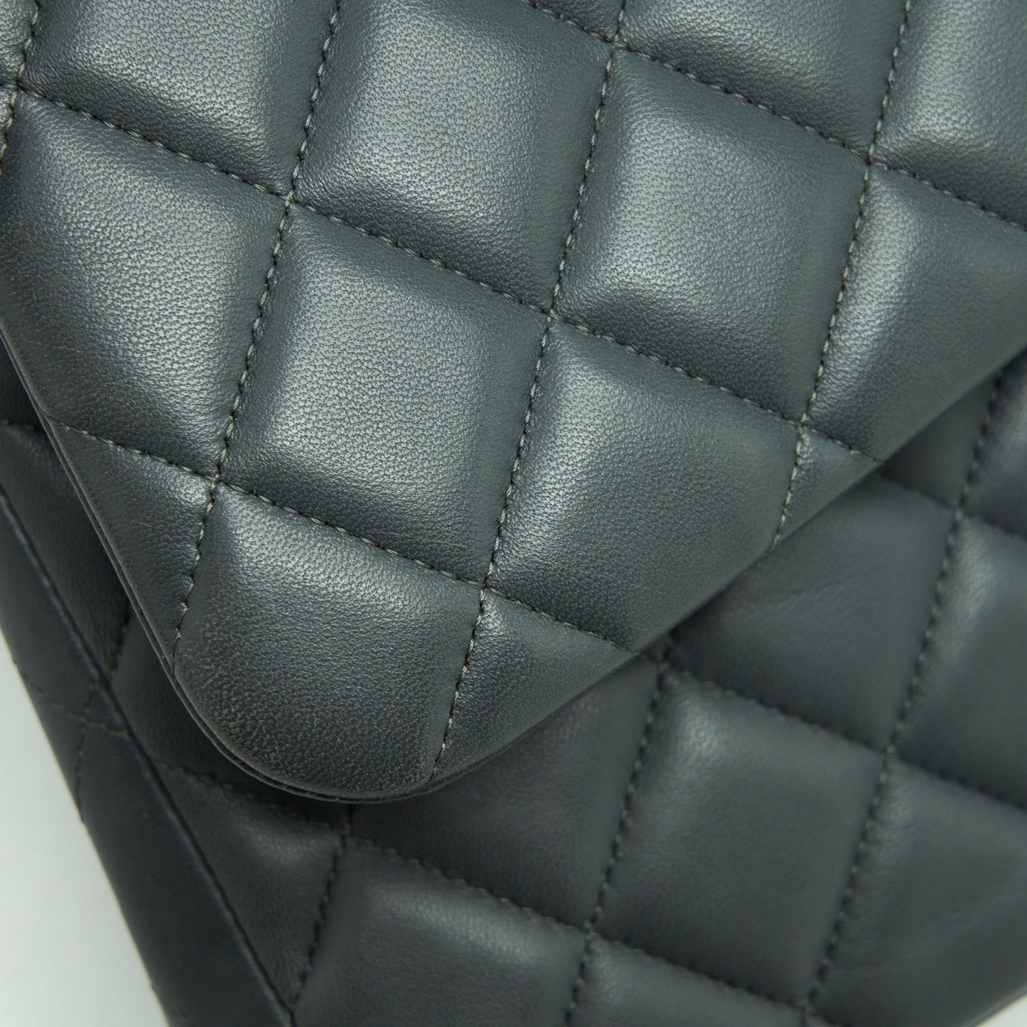 Chanel Jumbo Classic Double Flap Bag Lambskin Grey