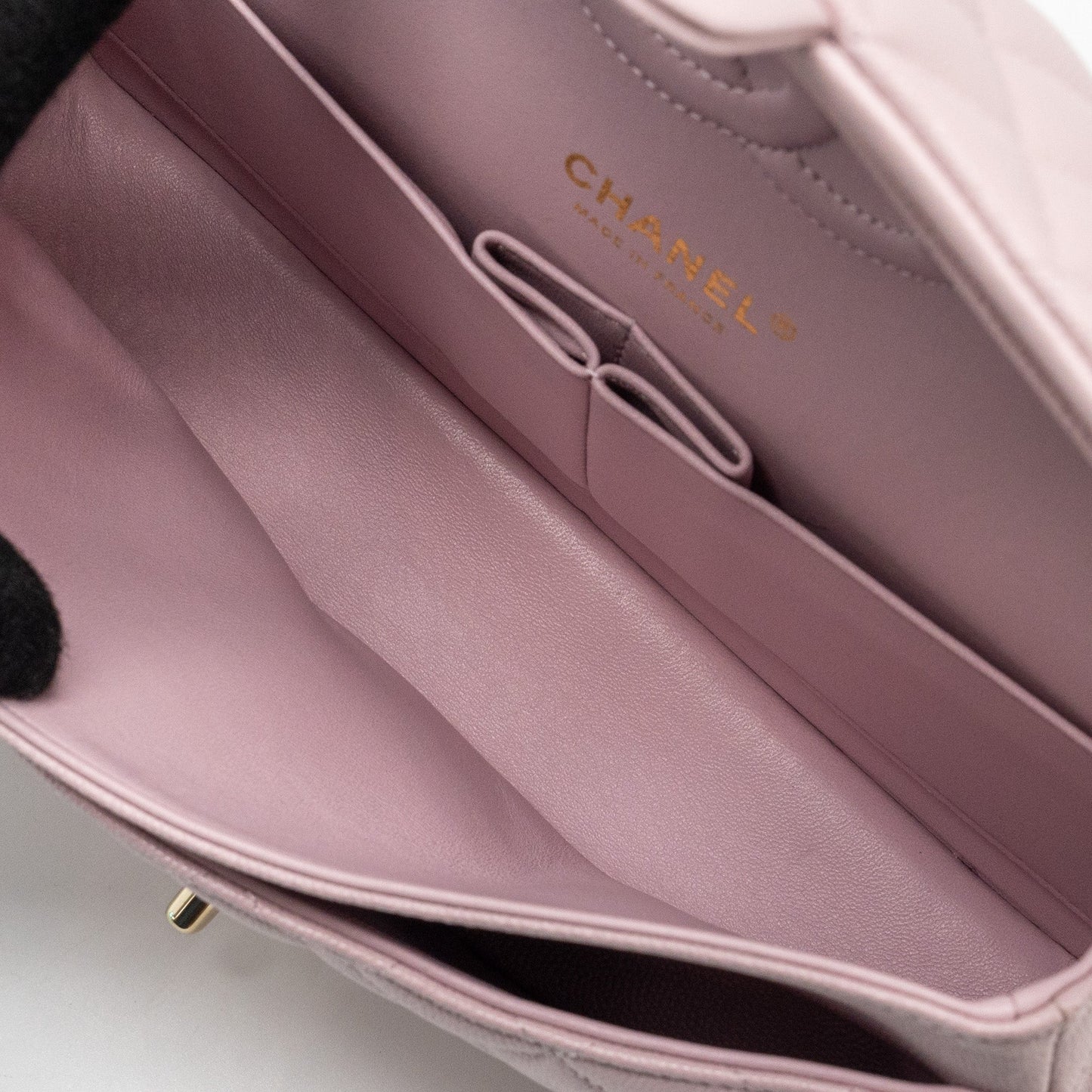 Chanel 21S medium classic double flap bag caviar light pink LGWH