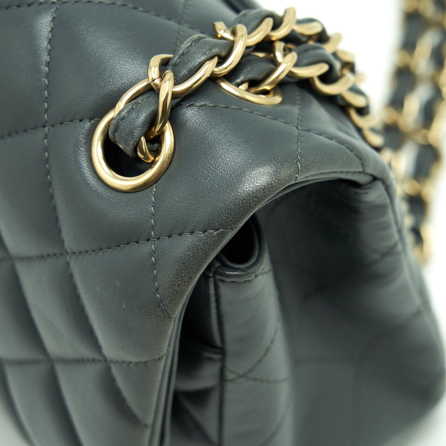 Chanel Jumbo Classic Double Flap Bag Lambskin Grey
