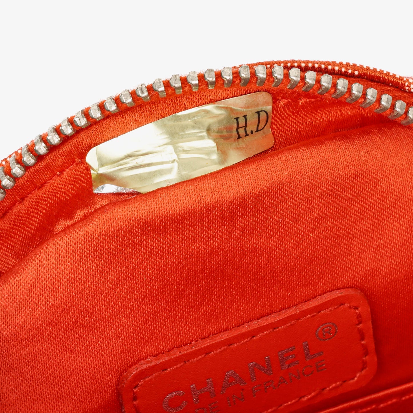 Chanel Red Nylon Round Travel Pouch