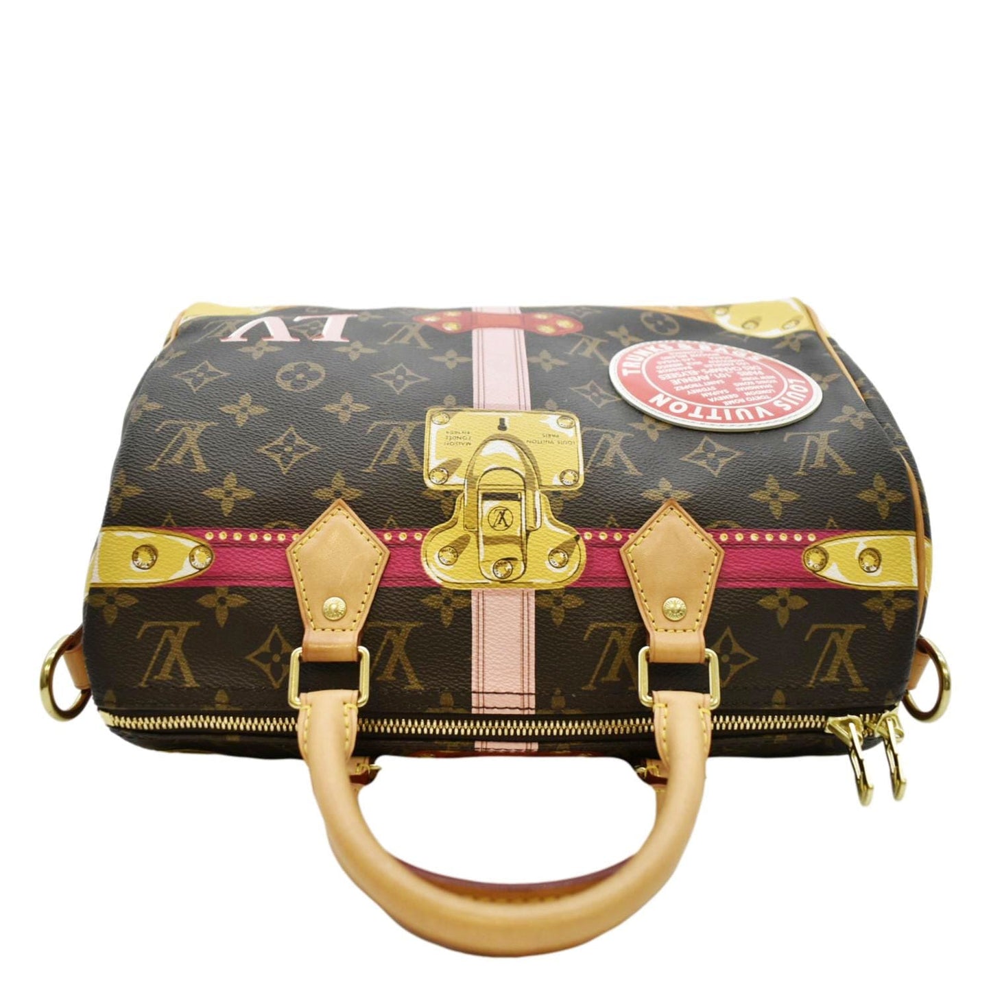LOUIS VUITTON Summer Trunks  30 Monogram Canvas Satchel Bag Brown