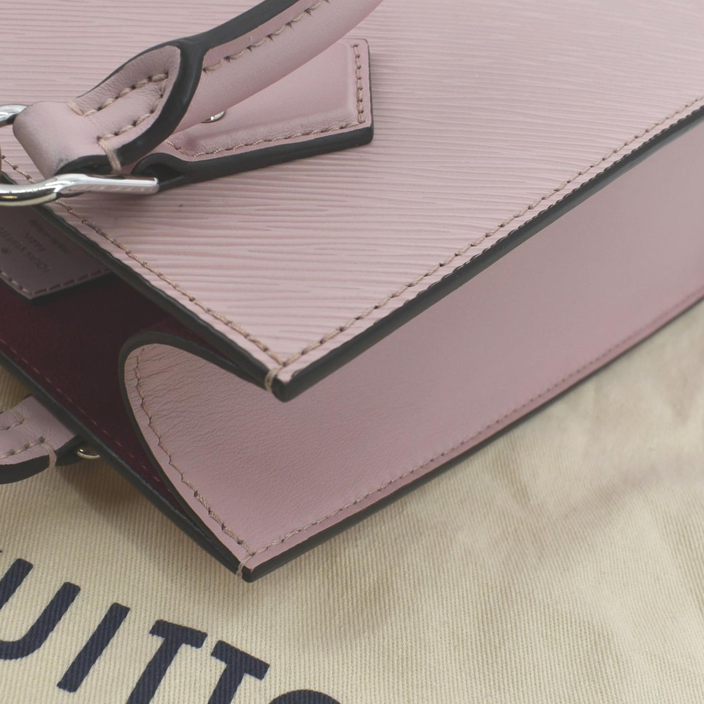 LOUIS VUITTON Sac Plat BB Epi Leather Crossbody Bag Rose Ballerine