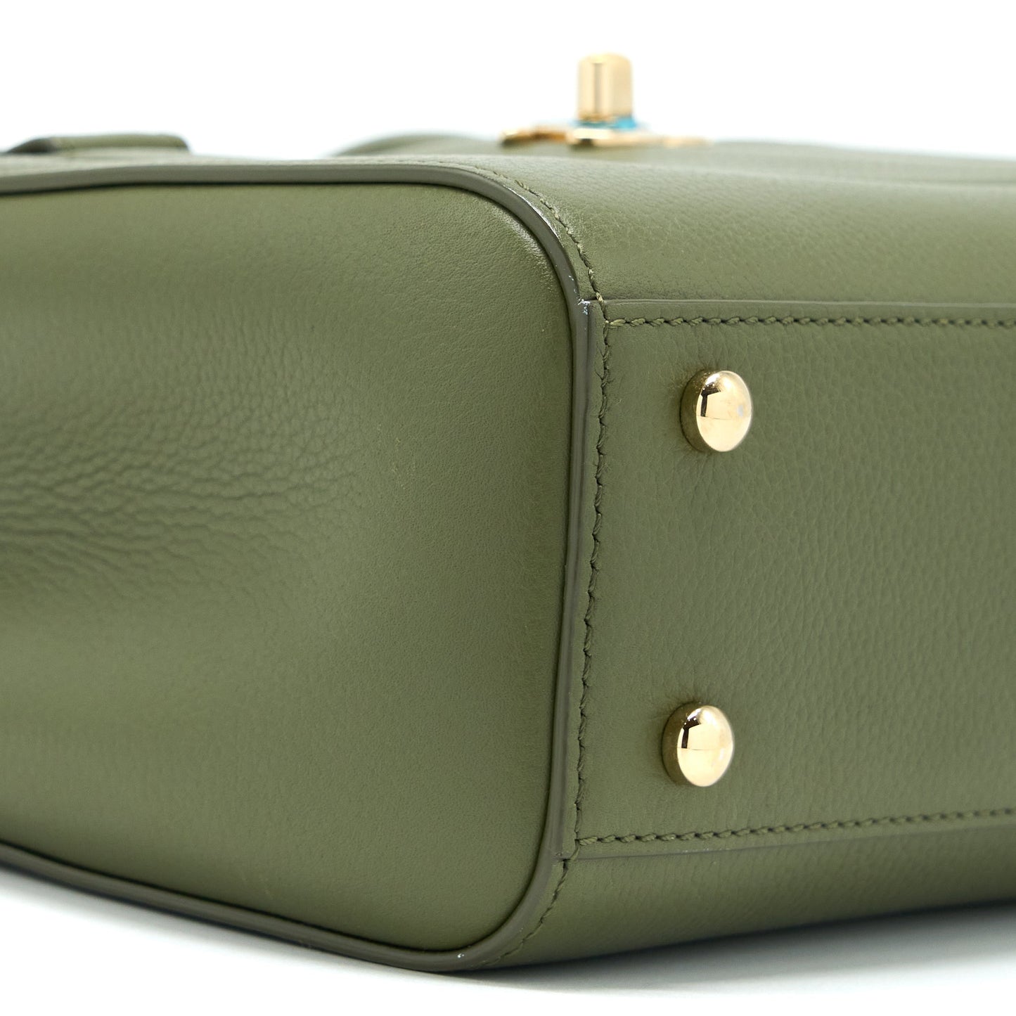 Chanel Small Top Handle Tote Calfskin Green L
