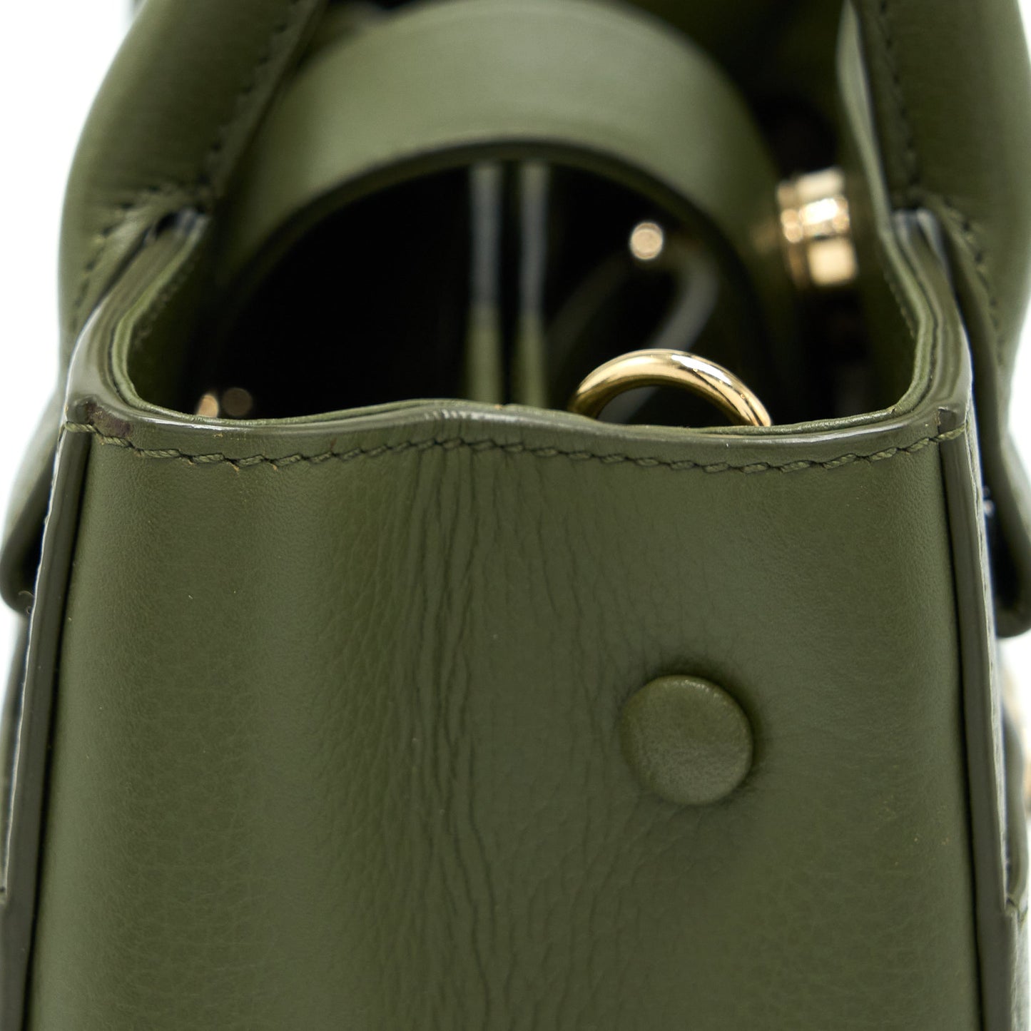Chanel Small Top Handle Tote Calfskin Green L