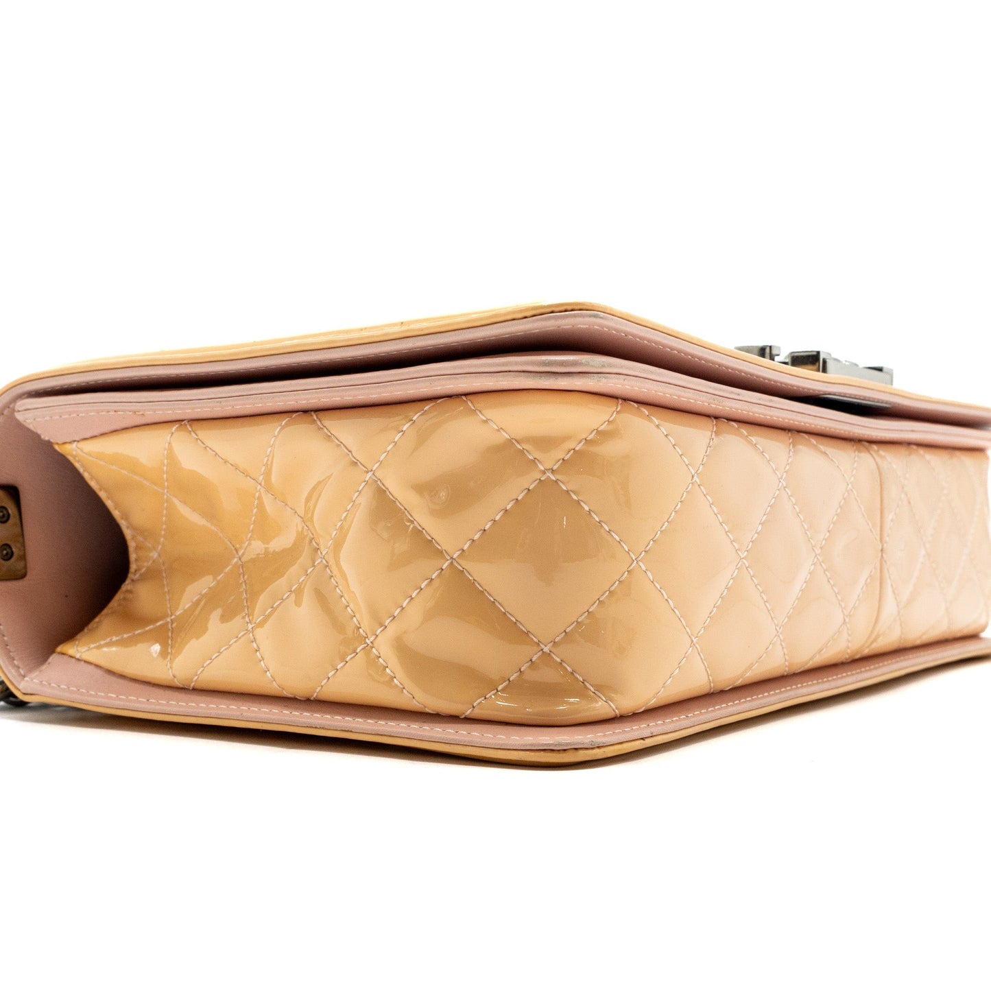 Chanel New Medium Boy Bag Patent Pink