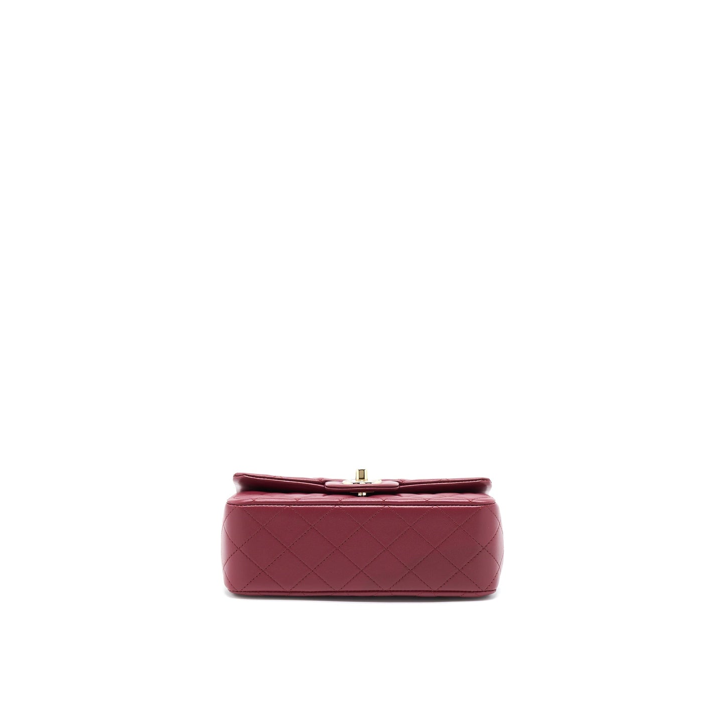 Chanel 22A Top Handle Mini Rectangular Flap Bag Lambskin Burgundy L