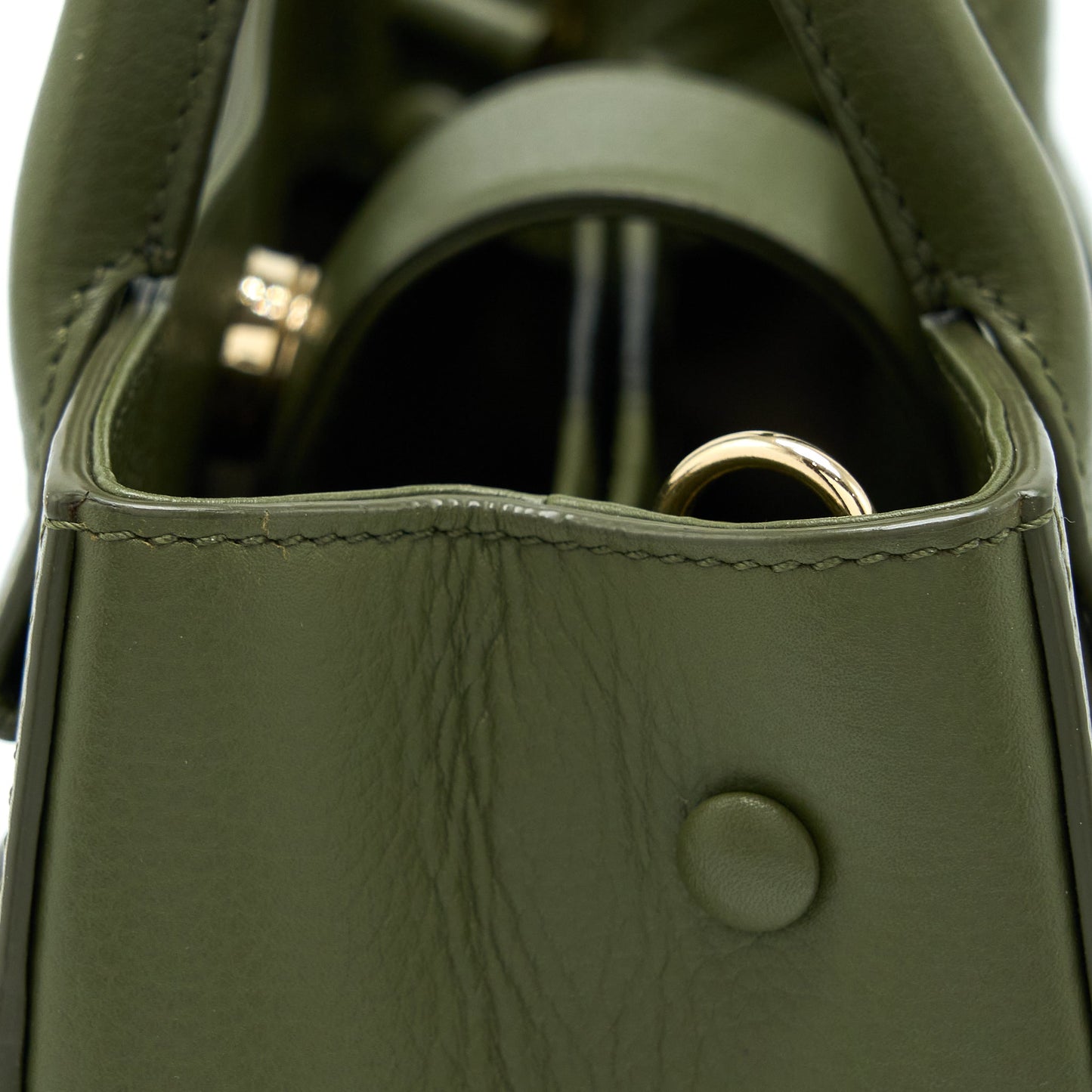 Chanel Small Top Handle Tote Calfskin Green L
