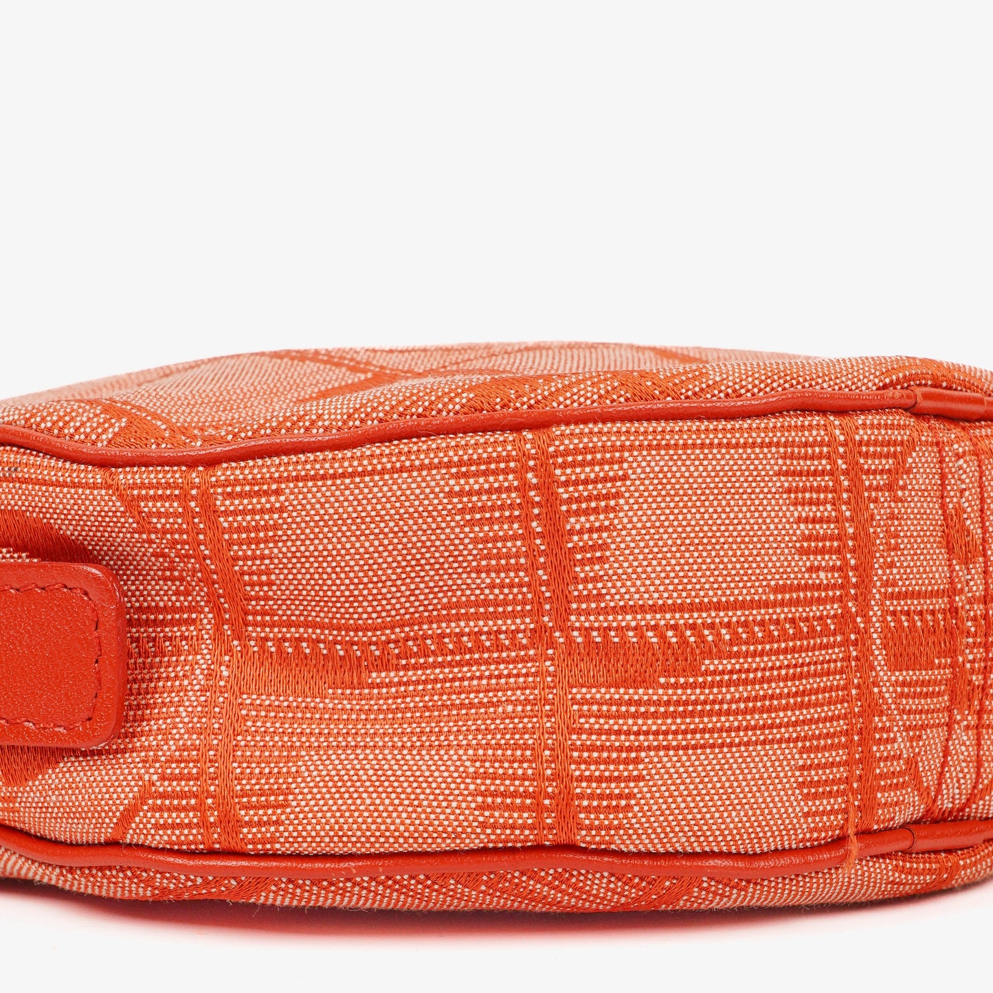 Chanel Red Nylon Round Travel Pouch