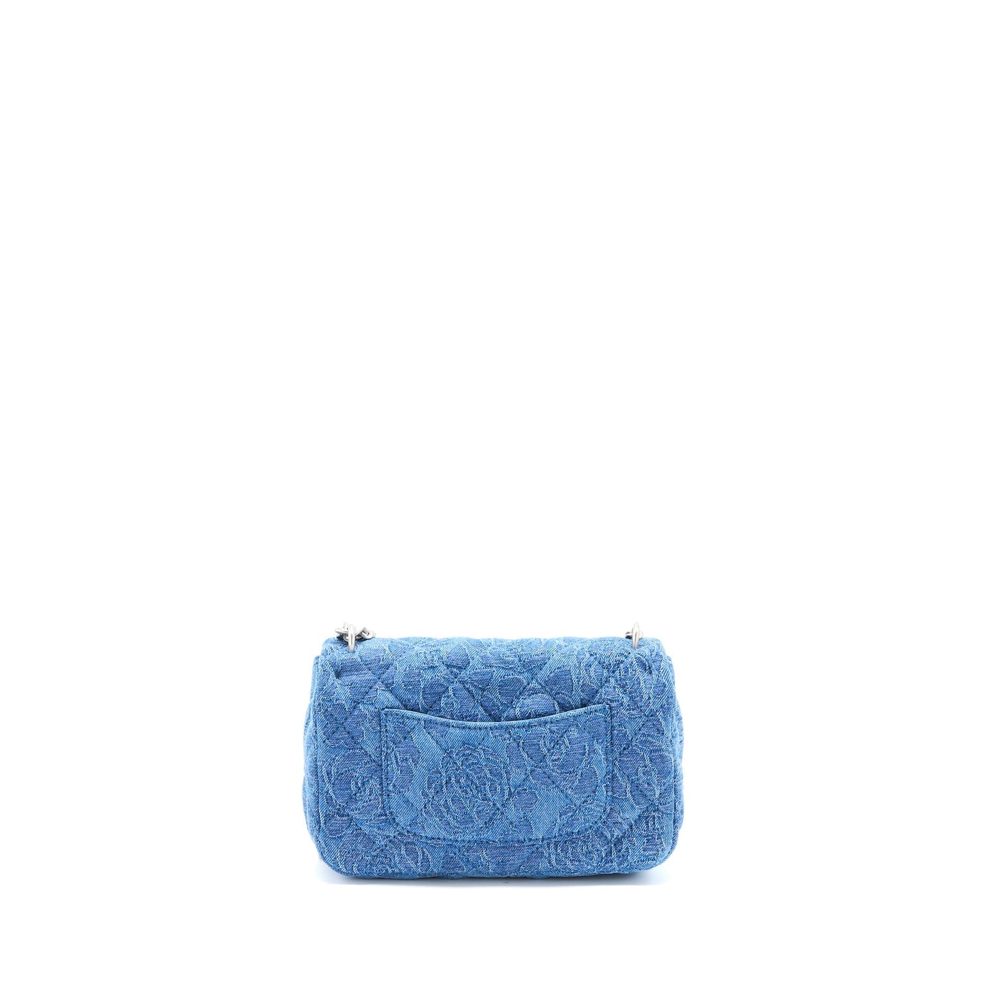 Chanel 23P Mini Coco Love Flap Bag Camellia Denim Blue  (Microchip)