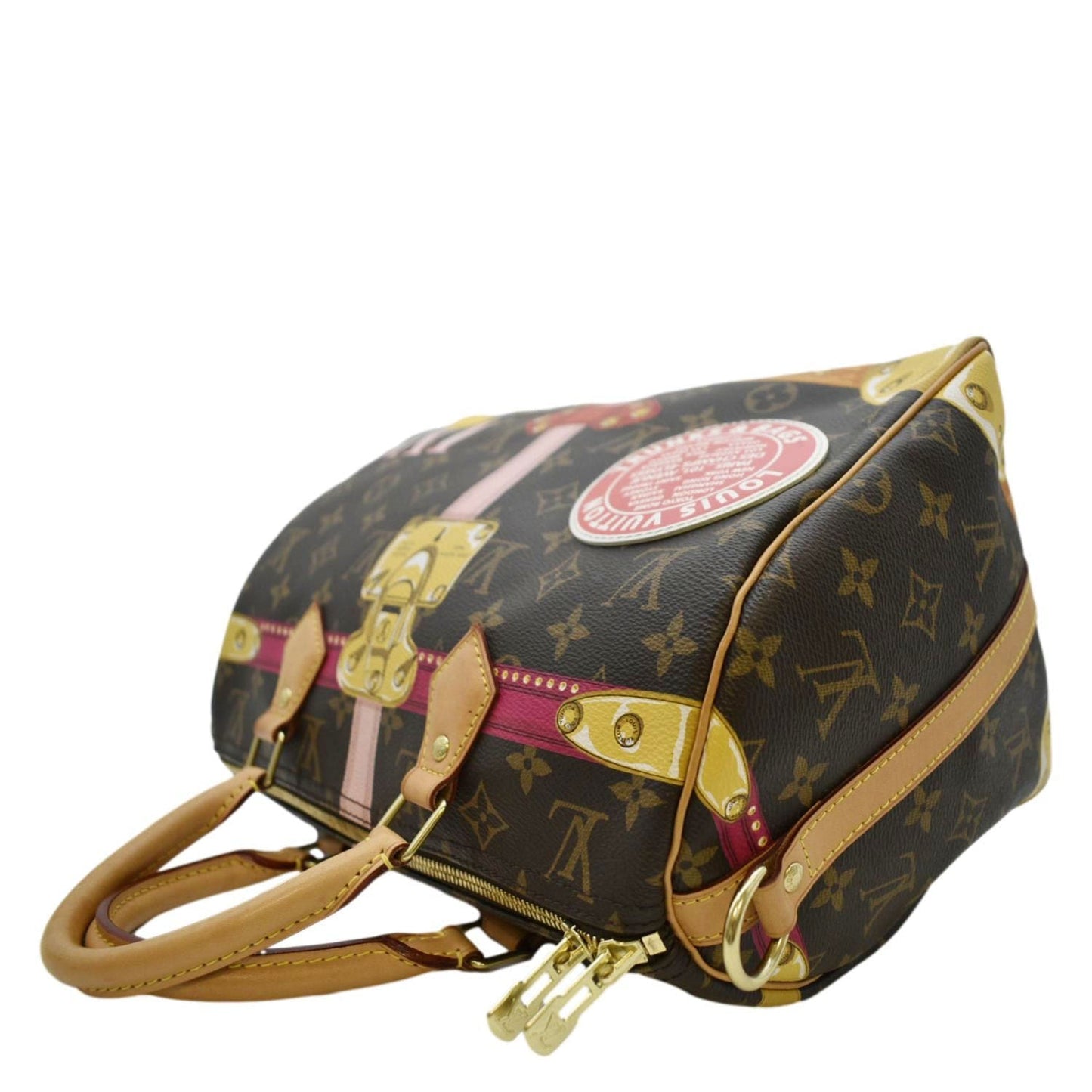 LOUIS VUITTON Summer Trunks  30 Monogram Canvas Satchel Bag Brown