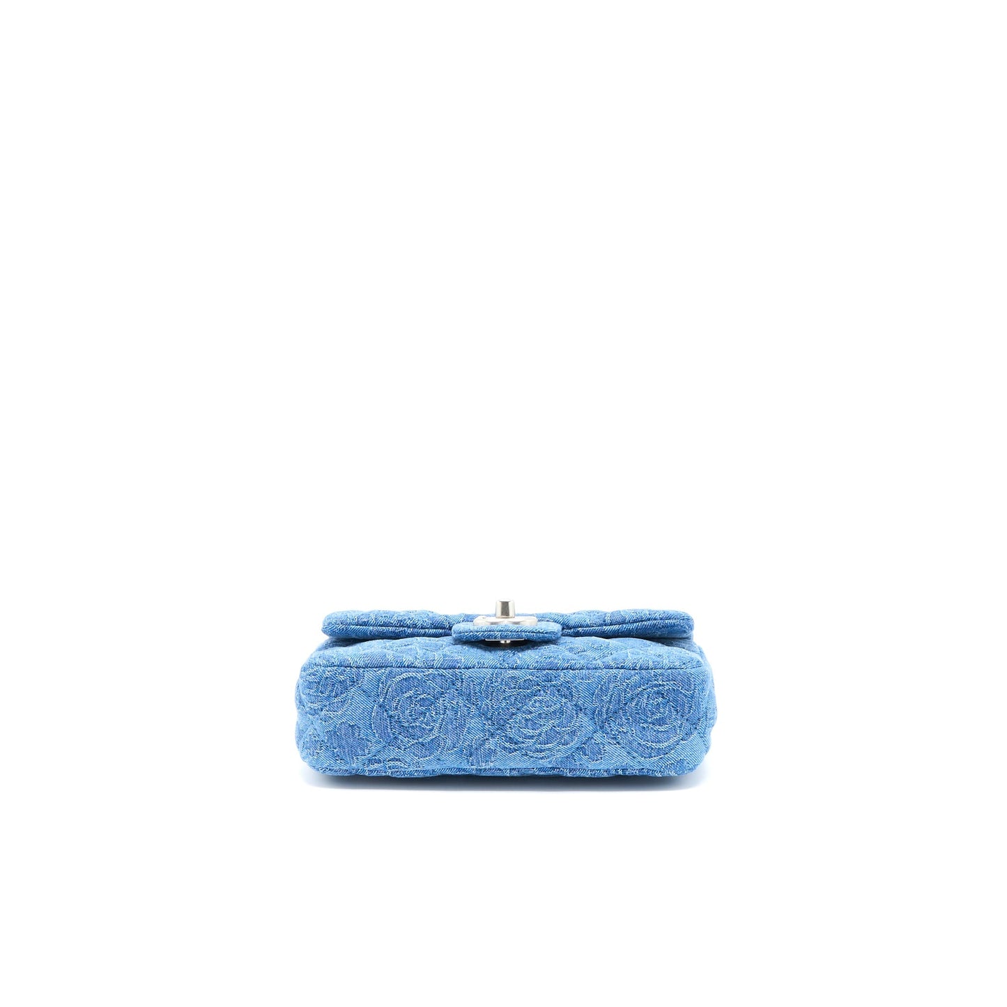 Chanel 23P Mini Coco Love Flap Bag Camellia Denim Blue  (Microchip)