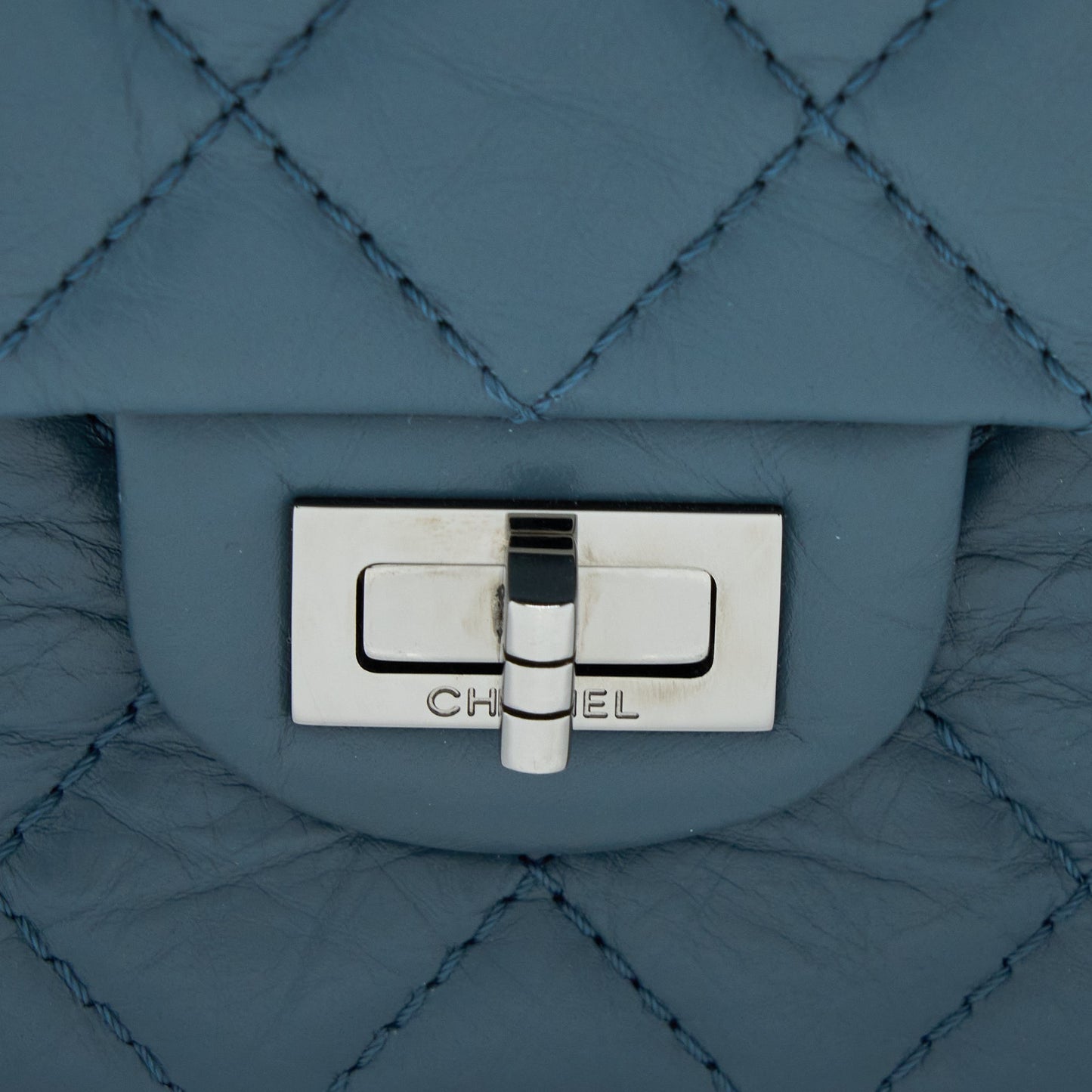 Chanel 2.55 226 Reissue Flap Bag Calfskin Blue Grey