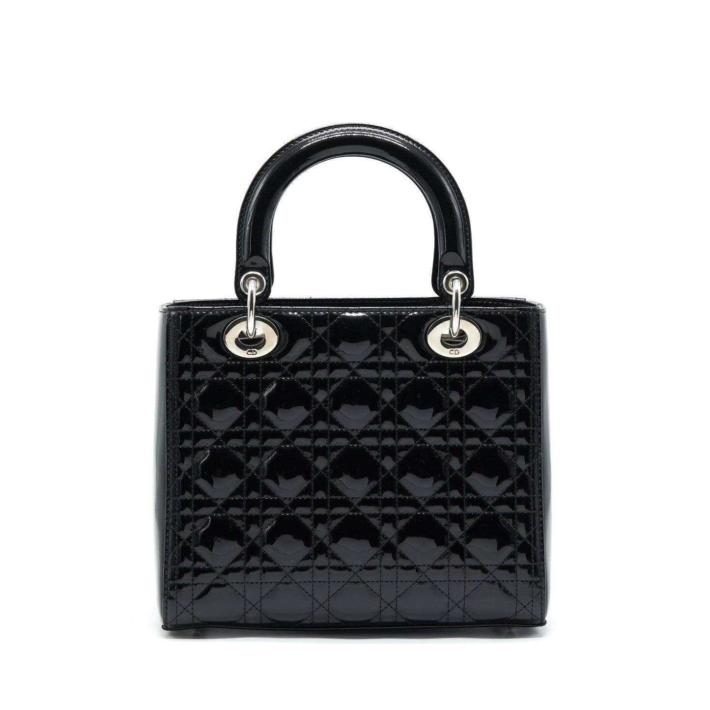 Dior Medium Lady Dior Patent Leather Black