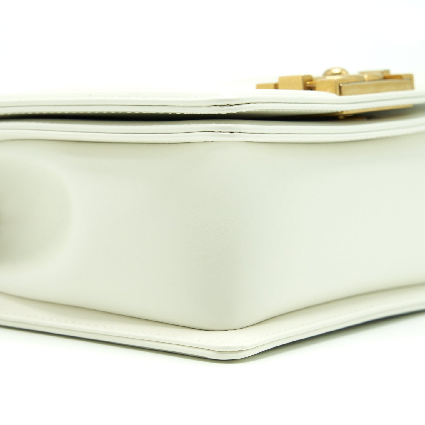 Chanel Mini Boy Handbag Calfskin White