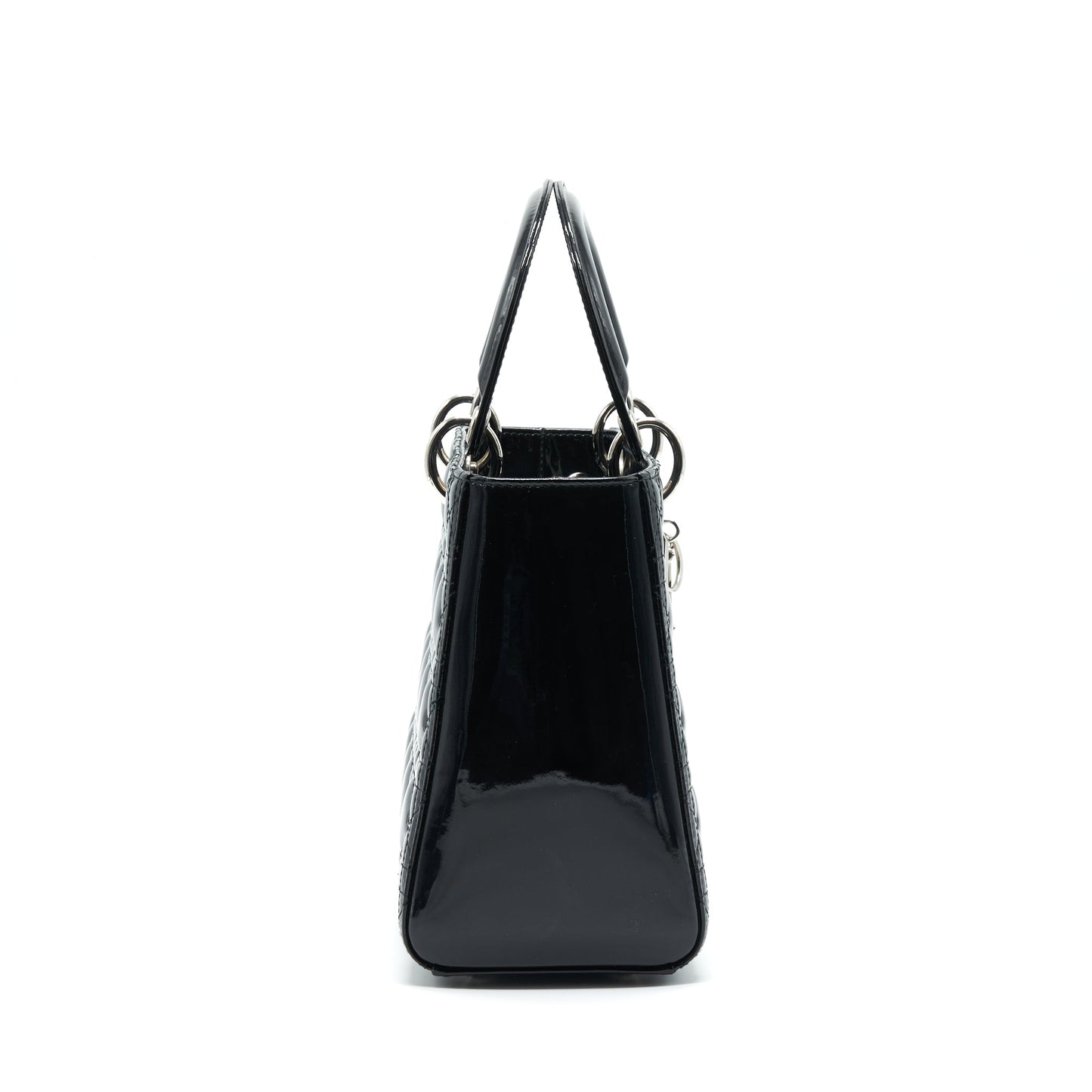 Dior Medium Lady Dior Patent Leather Black