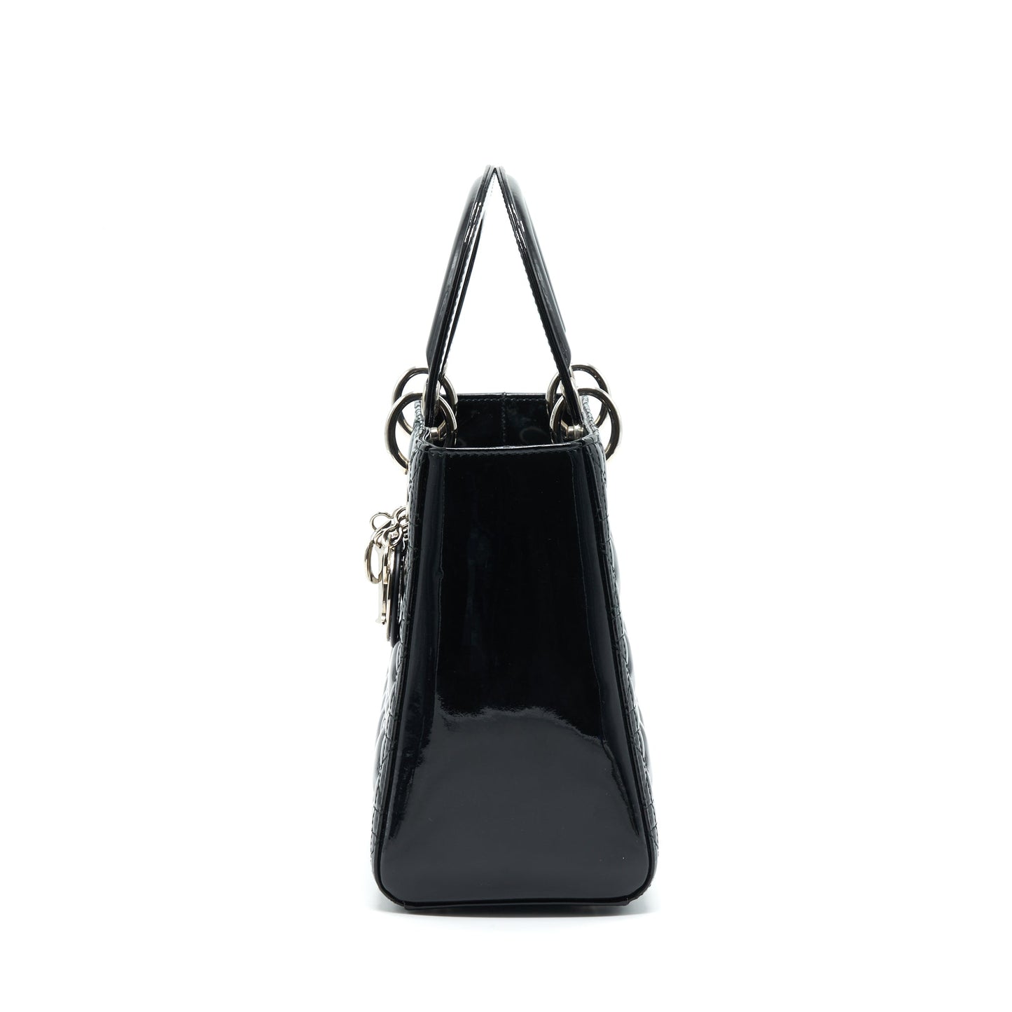 Dior Medium Lady Dior Patent Leather Black