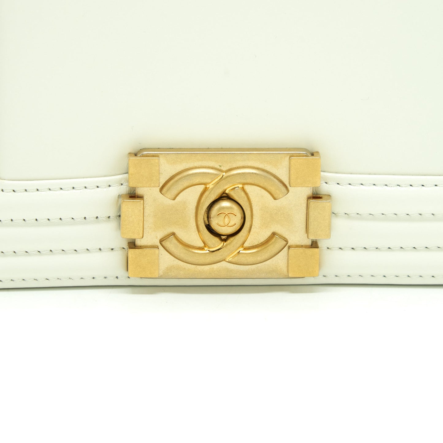 Chanel Mini Boy Handbag Calfskin White