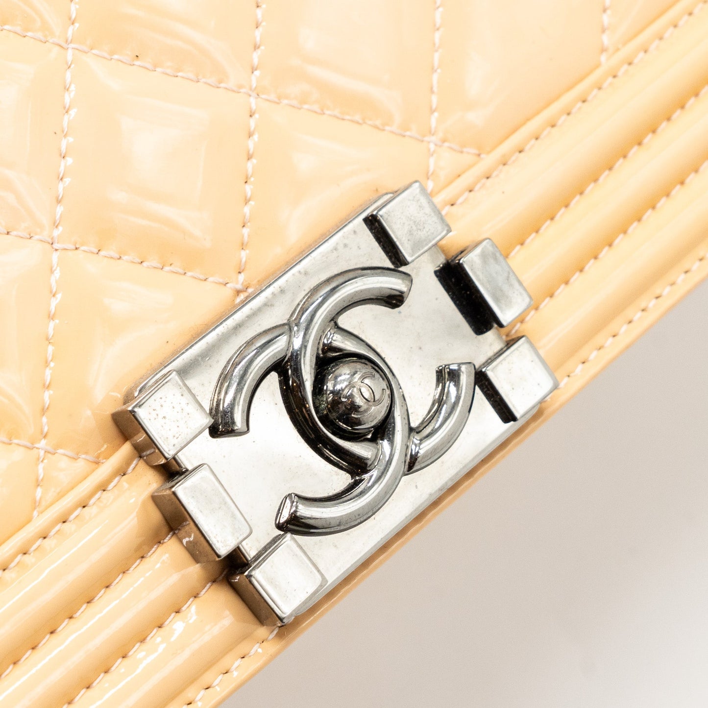 Chanel New Medium Boy Bag Patent Pink