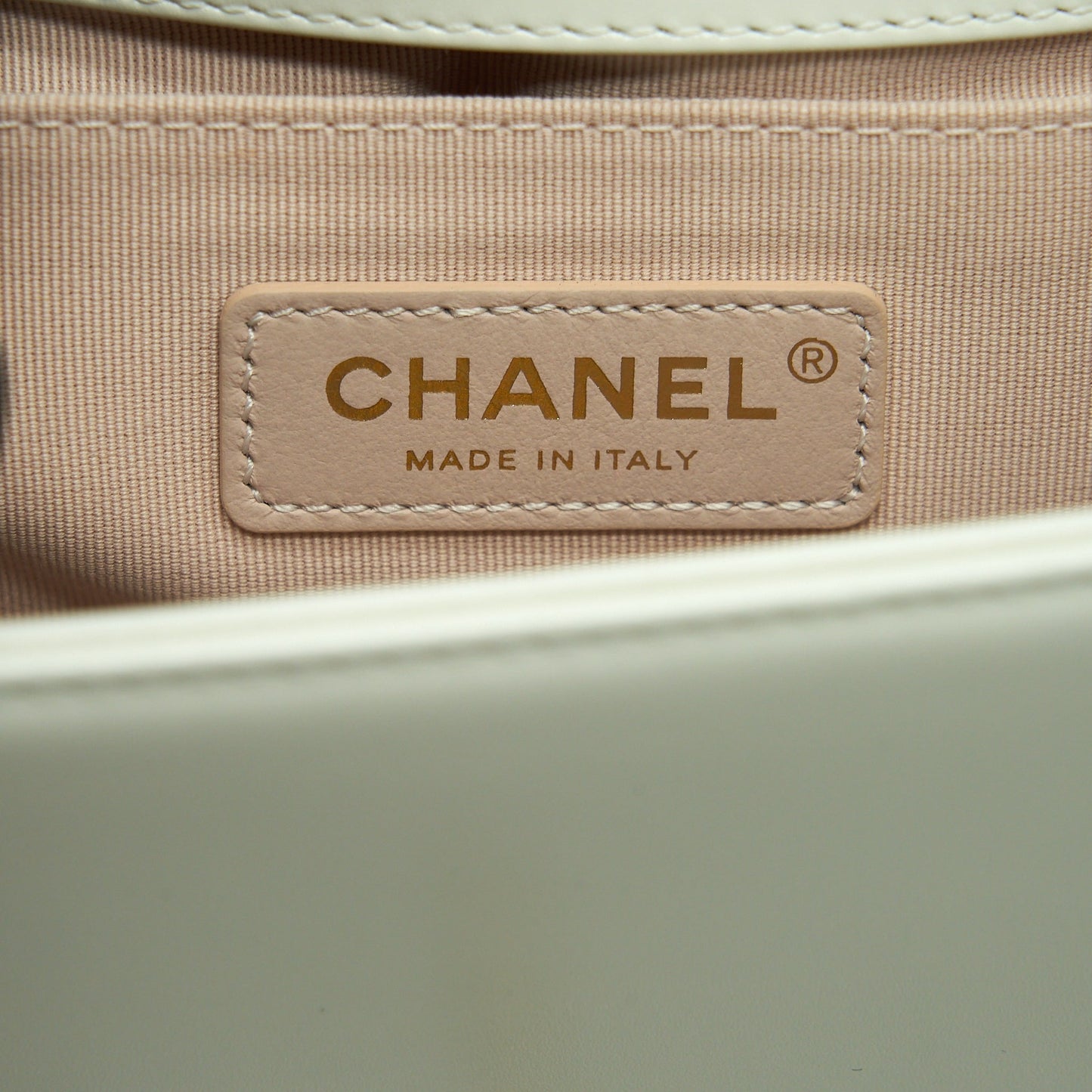 Chanel Mini Boy Handbag Calfskin White