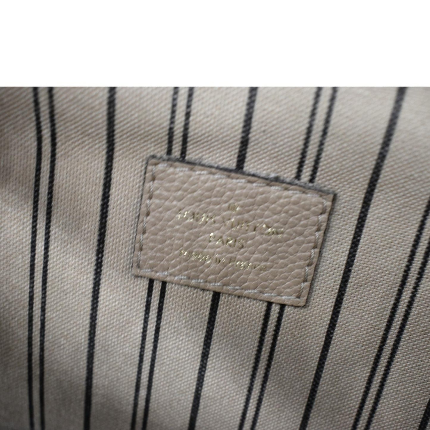 LOUIS VUITTON Metis Pochette Empreinte Leather Crossbody Bag Beige