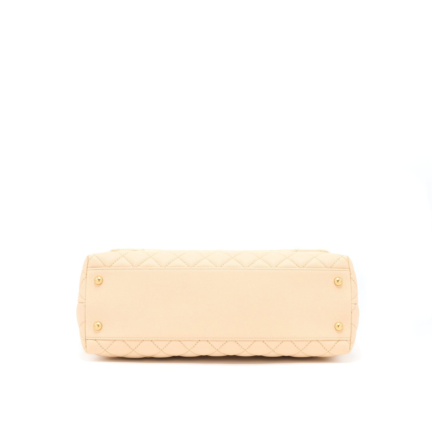 Chanel Coco Top Handle Flap Bag Caviar Beige