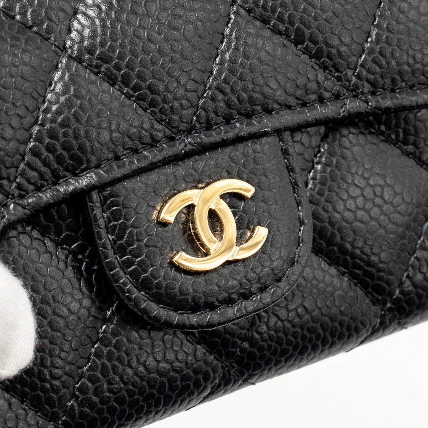 CHANEL Classic Flap Card Holder Caviar Black