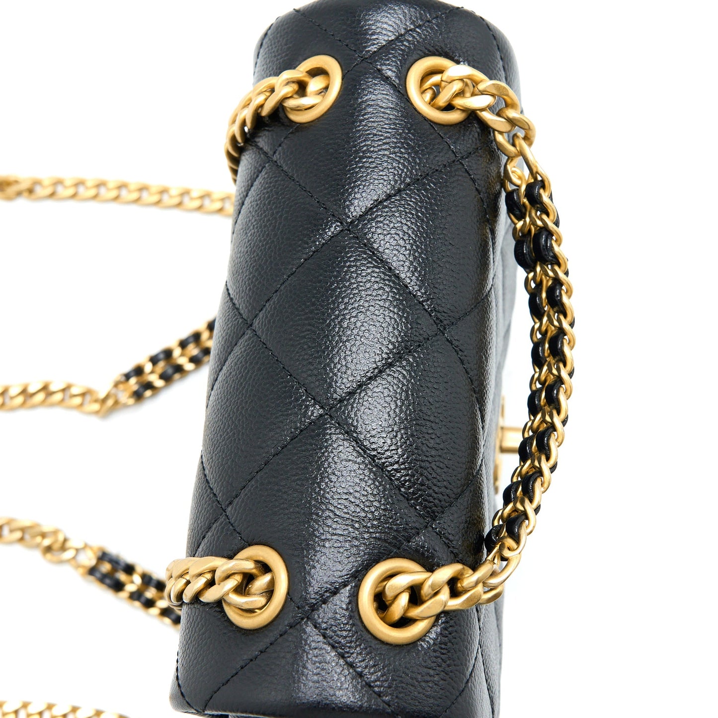 Chanel 22P Flap Backpack Caviar Black Brushed  (Microchip)