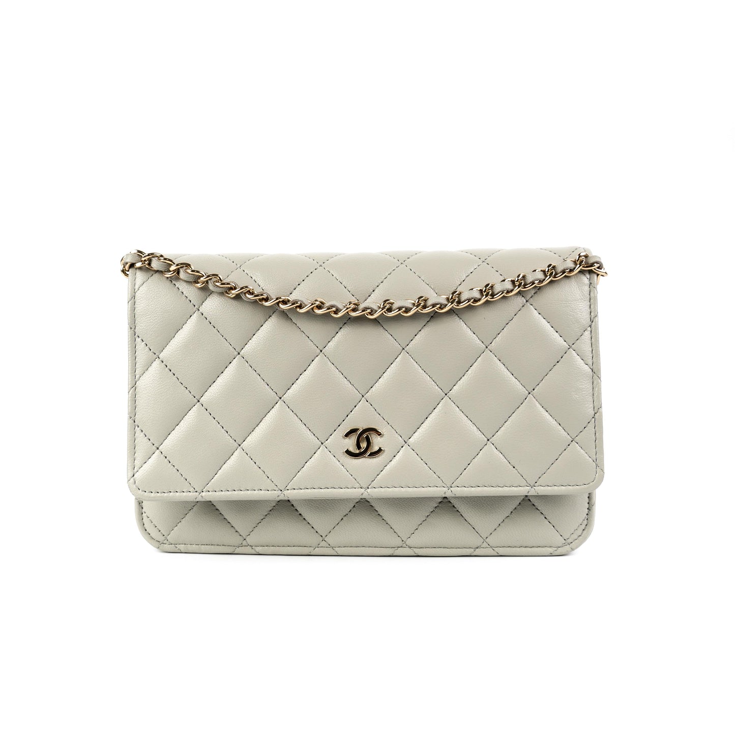 Chanel Wallet on Chain WOC Lambskin Grey (Microchipped)