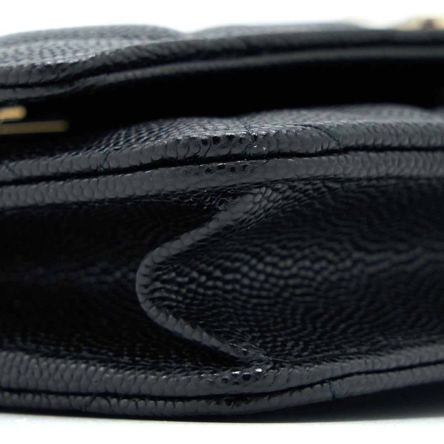 Chanel 23C Giant CC Logo Wallet on Chain Caviar Black L (Microchip)