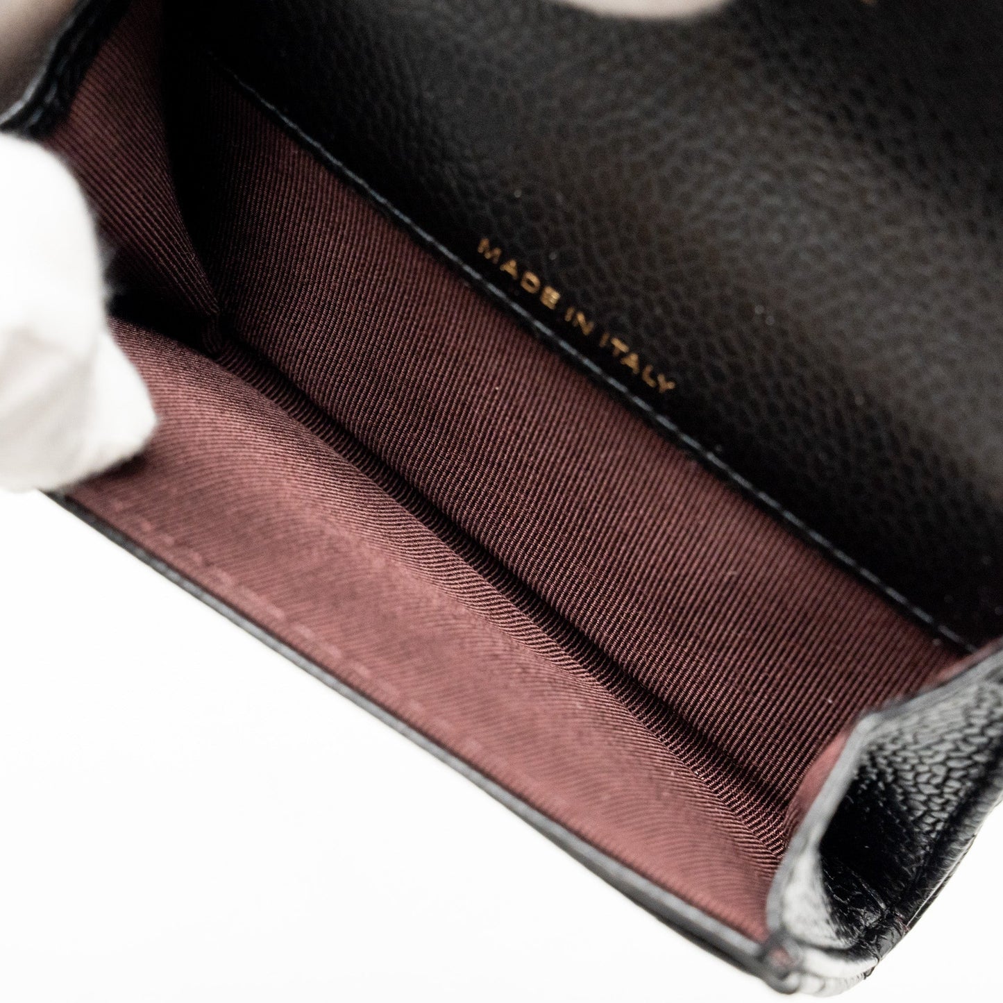 CHANEL Classic Flap Card Holder Caviar Black