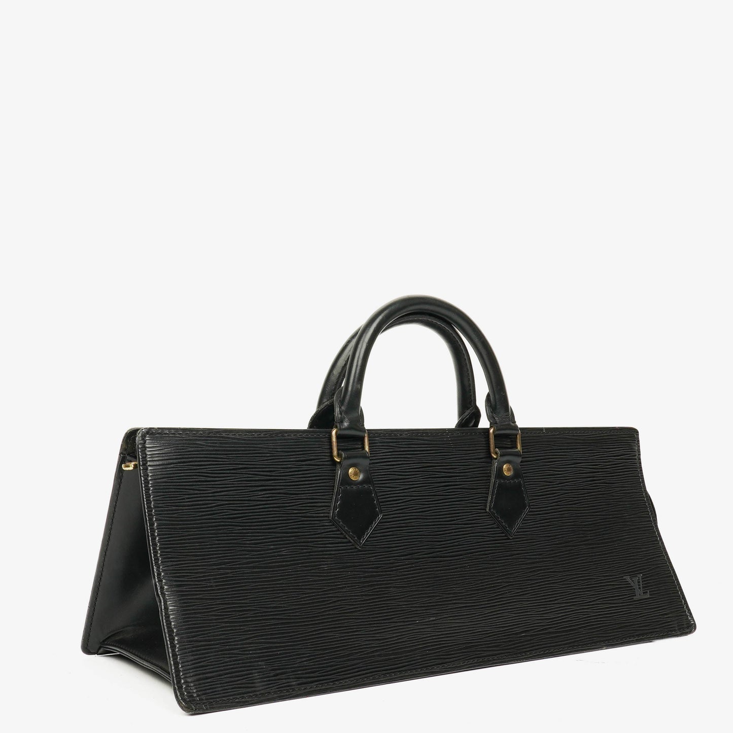 Louis Vuitton Black EPI Leather Sac Triangle Bag
