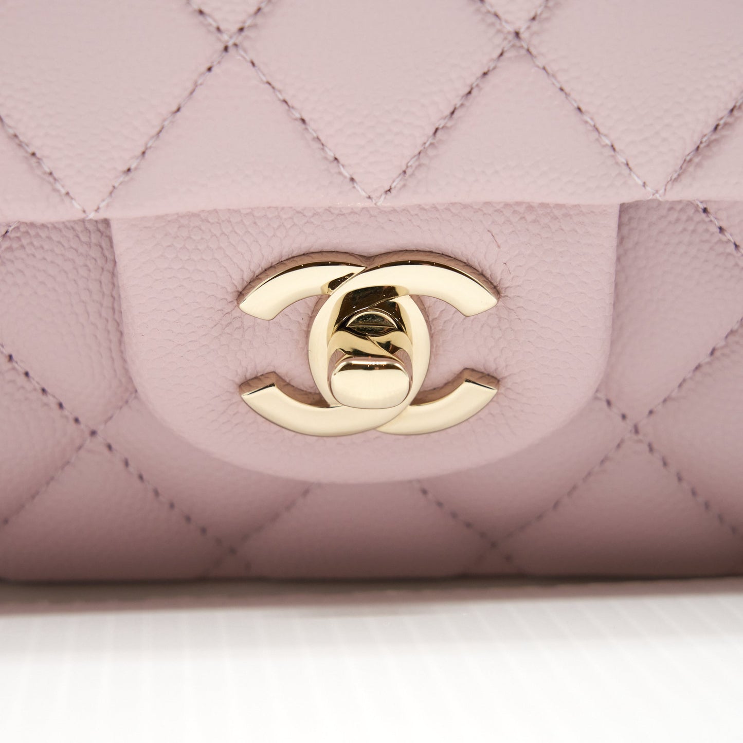 Chanel Medium Classic Double Flap Bag 21S Caviar Light Pink L