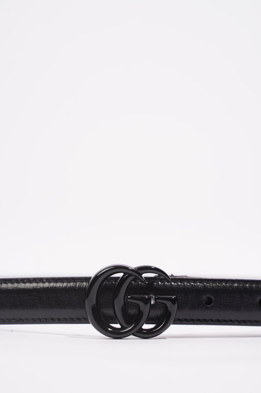 Gucci Womens Marmont Skinny Belt Black 95cm - 38"