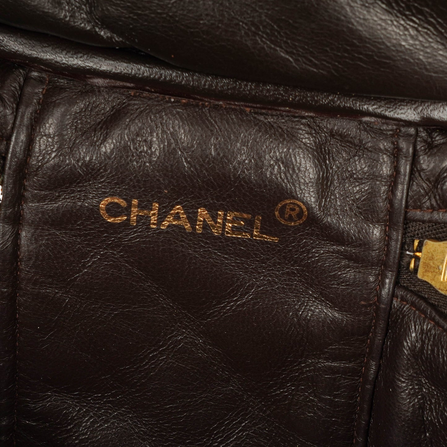 Chanel Brown Leather Vanity Case