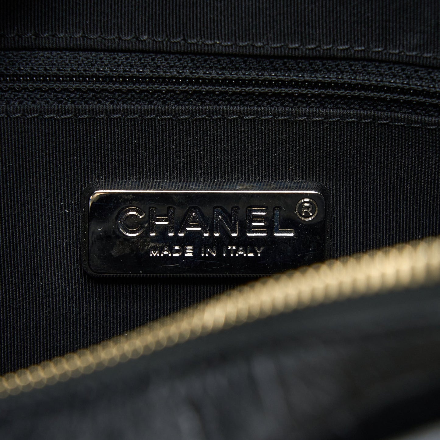Chanel Large Gabrielle Hobo Bag Croc Embossed Calfskin With Logo Strap Black Multicoloured Hardware