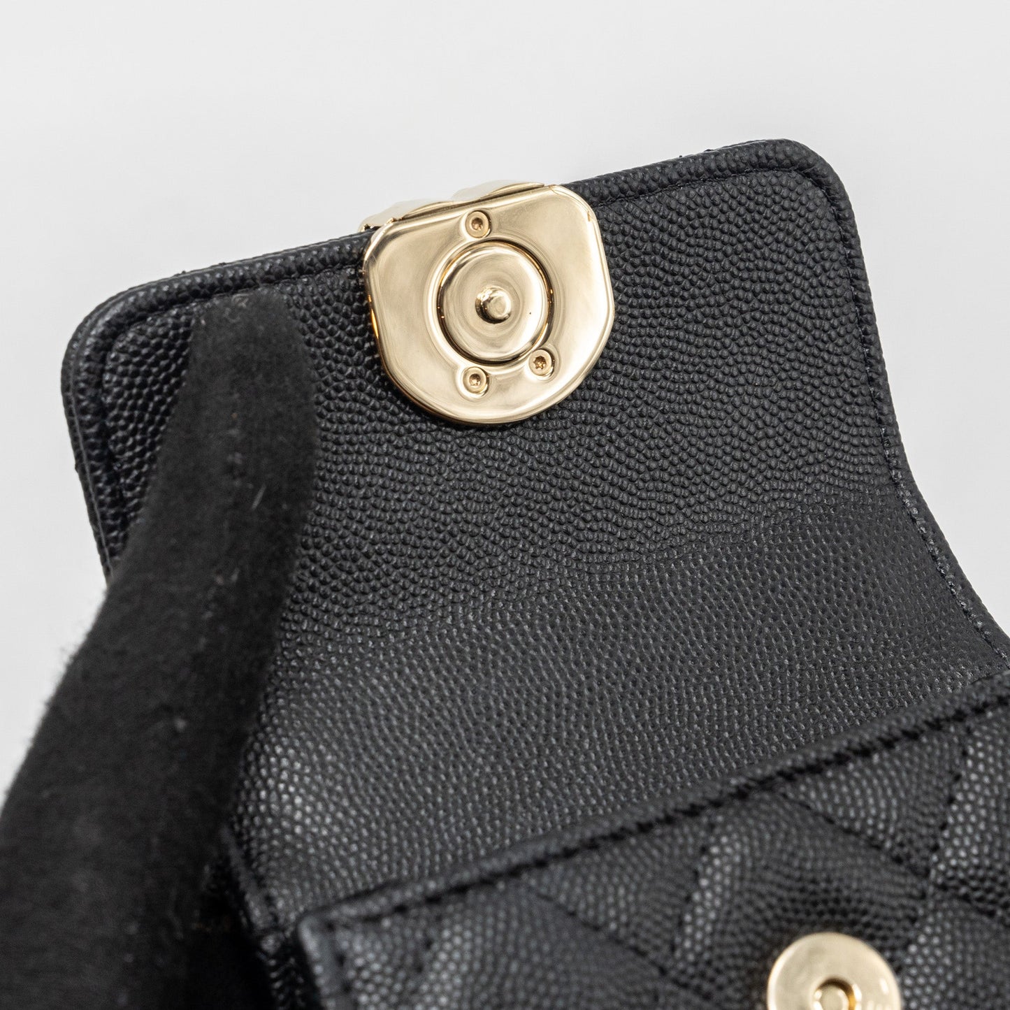 Chanel Top Handle Mini Flap Bag Caviar Black L (Microchip)