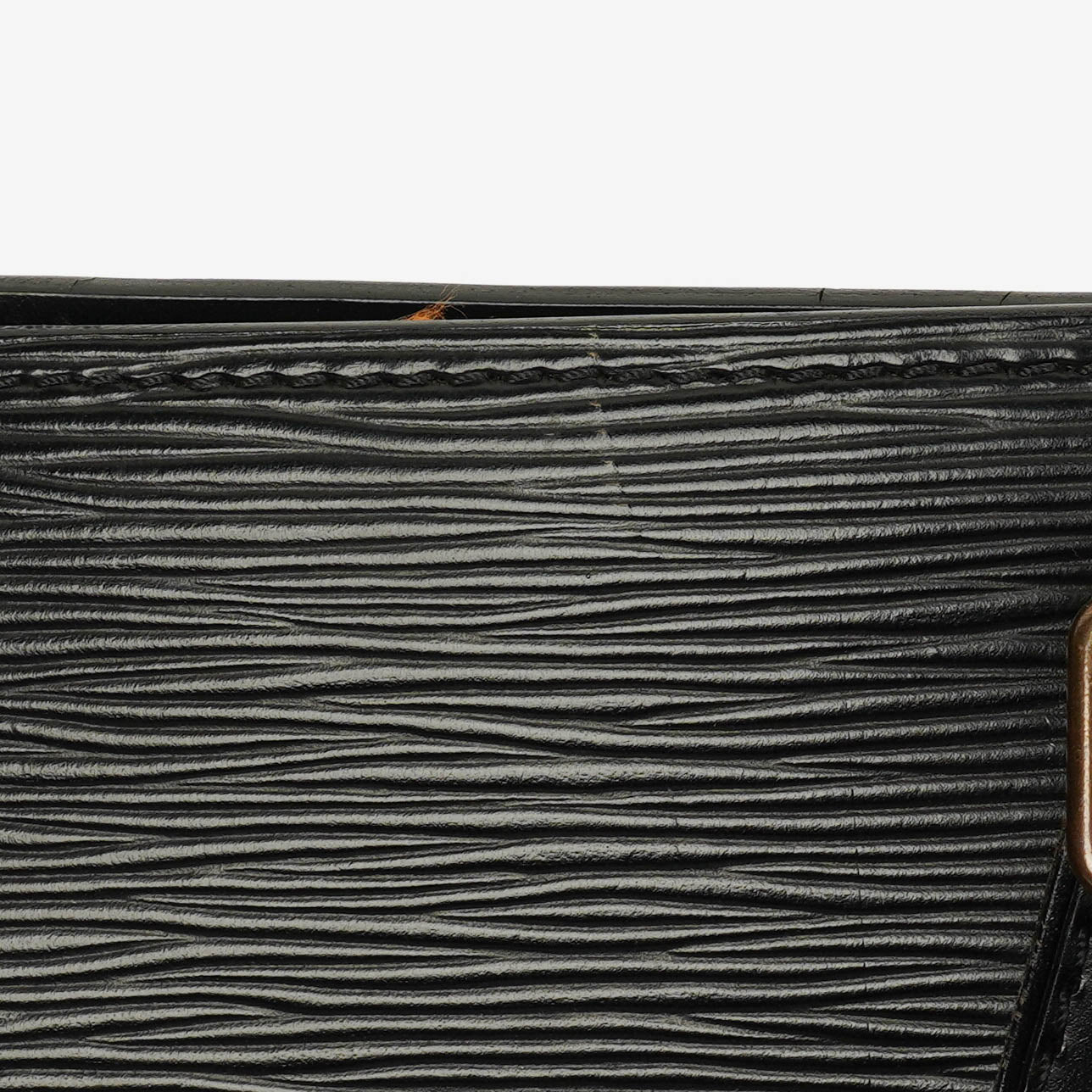 Louis Vuitton Black EPI Leather Sac Triangle Bag