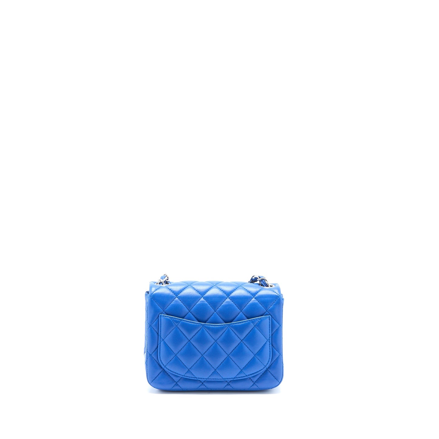 Chanel Mini Square Flap Bag Lambskin Blue