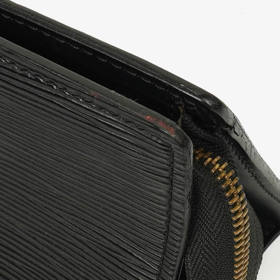 Louis Vuitton Black EPI Leather Sac Triangle Bag