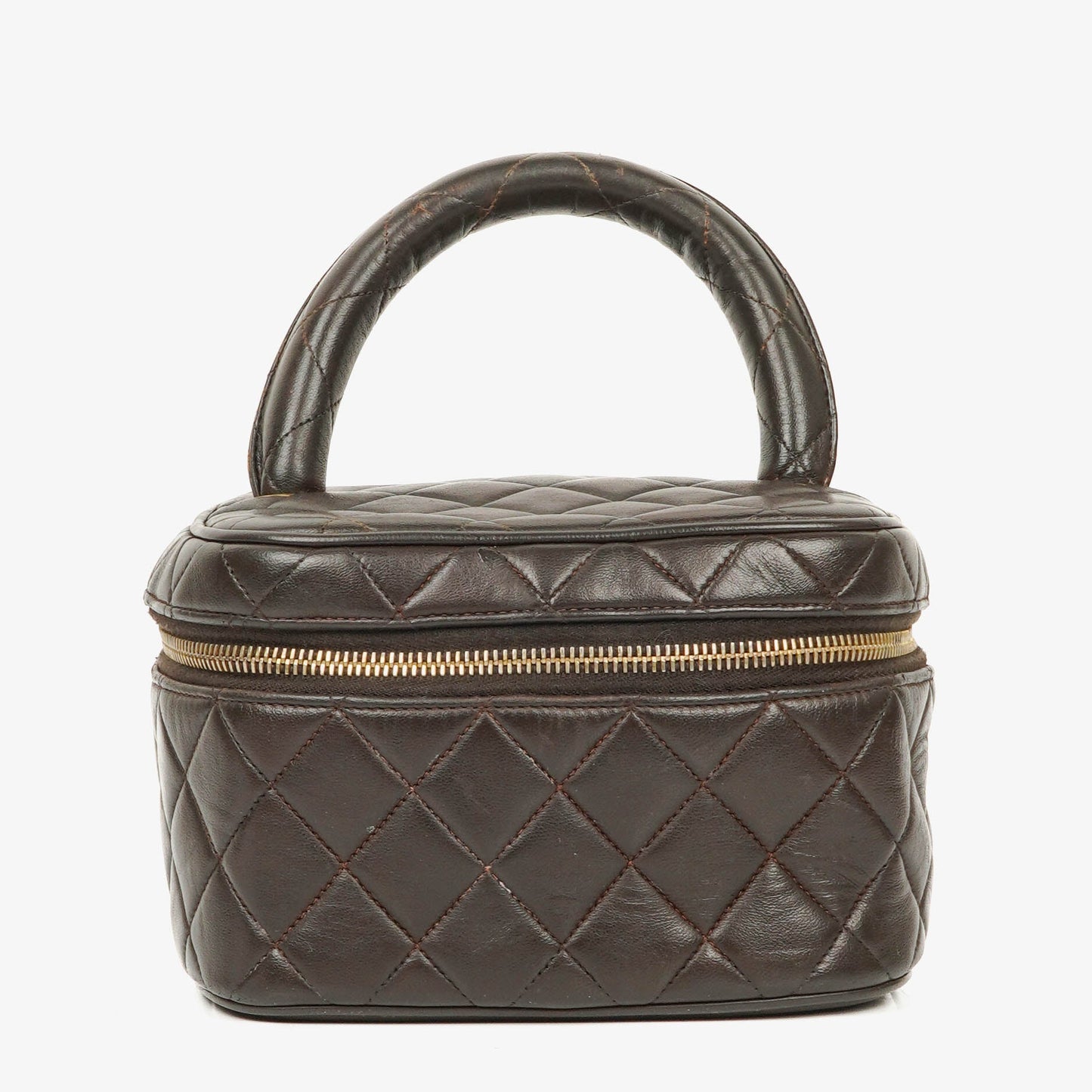 Chanel Brown Leather Vanity Case