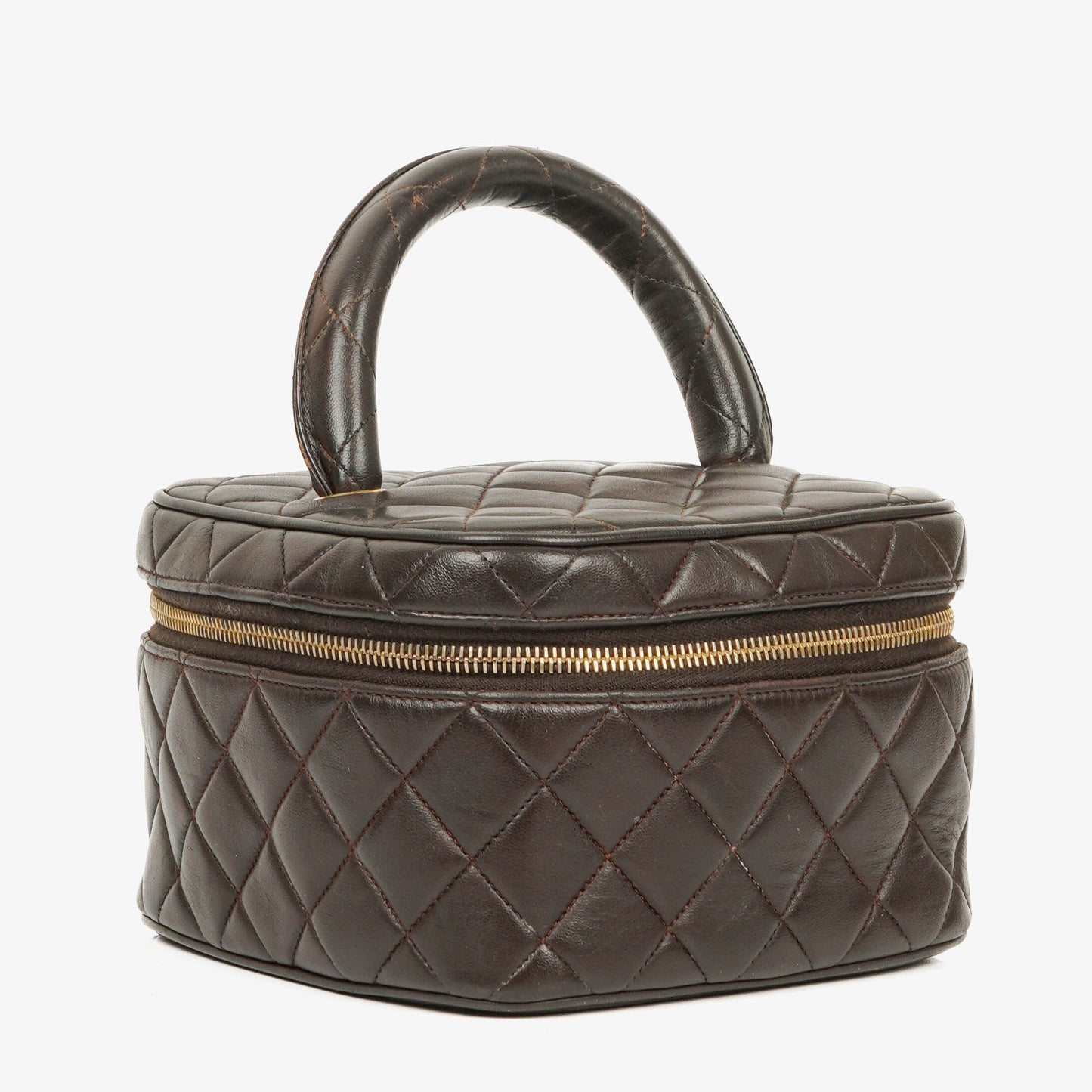 Chanel Brown Leather Vanity Case