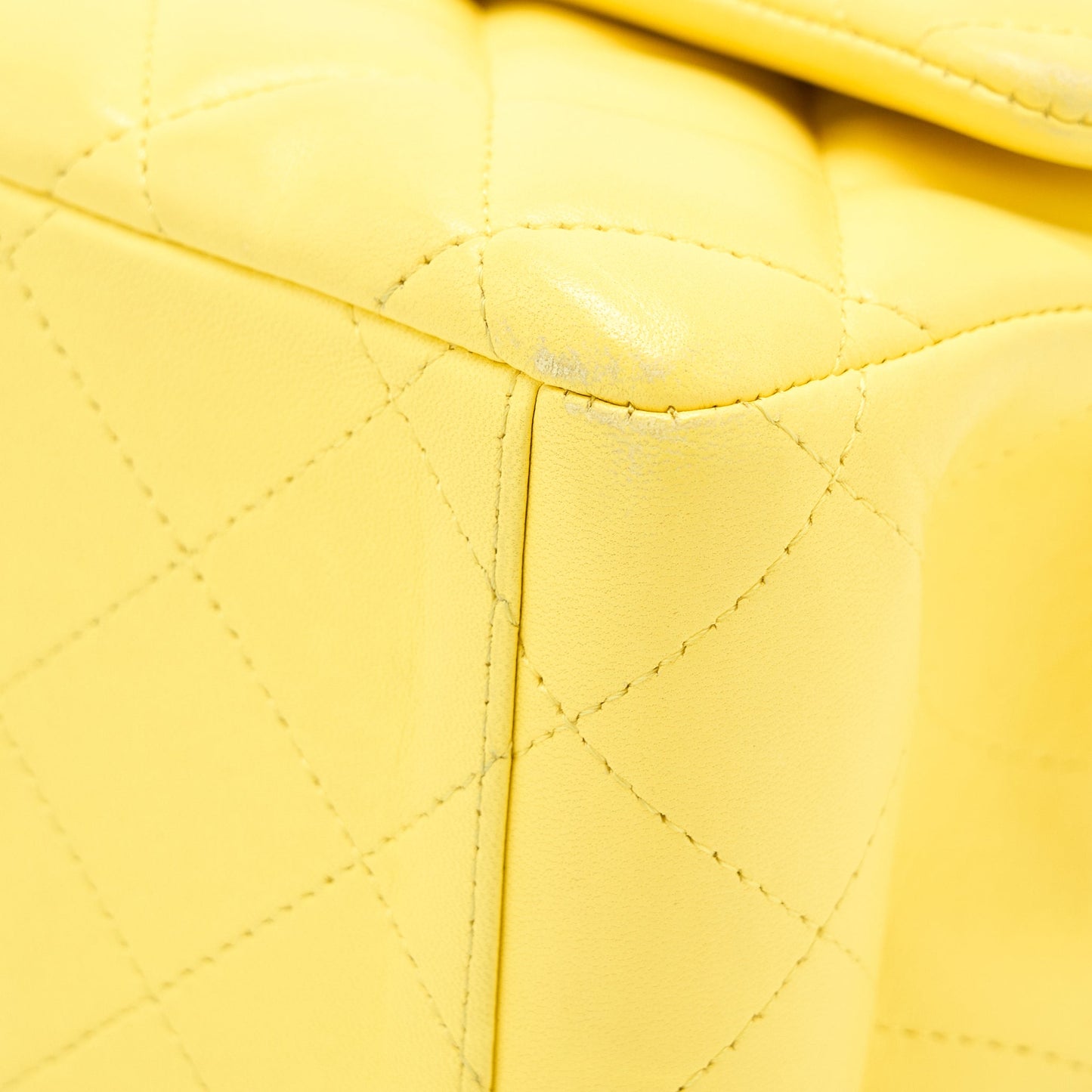 Chanel Maxi Classic Double Flap Bag Lambskin Yellow L