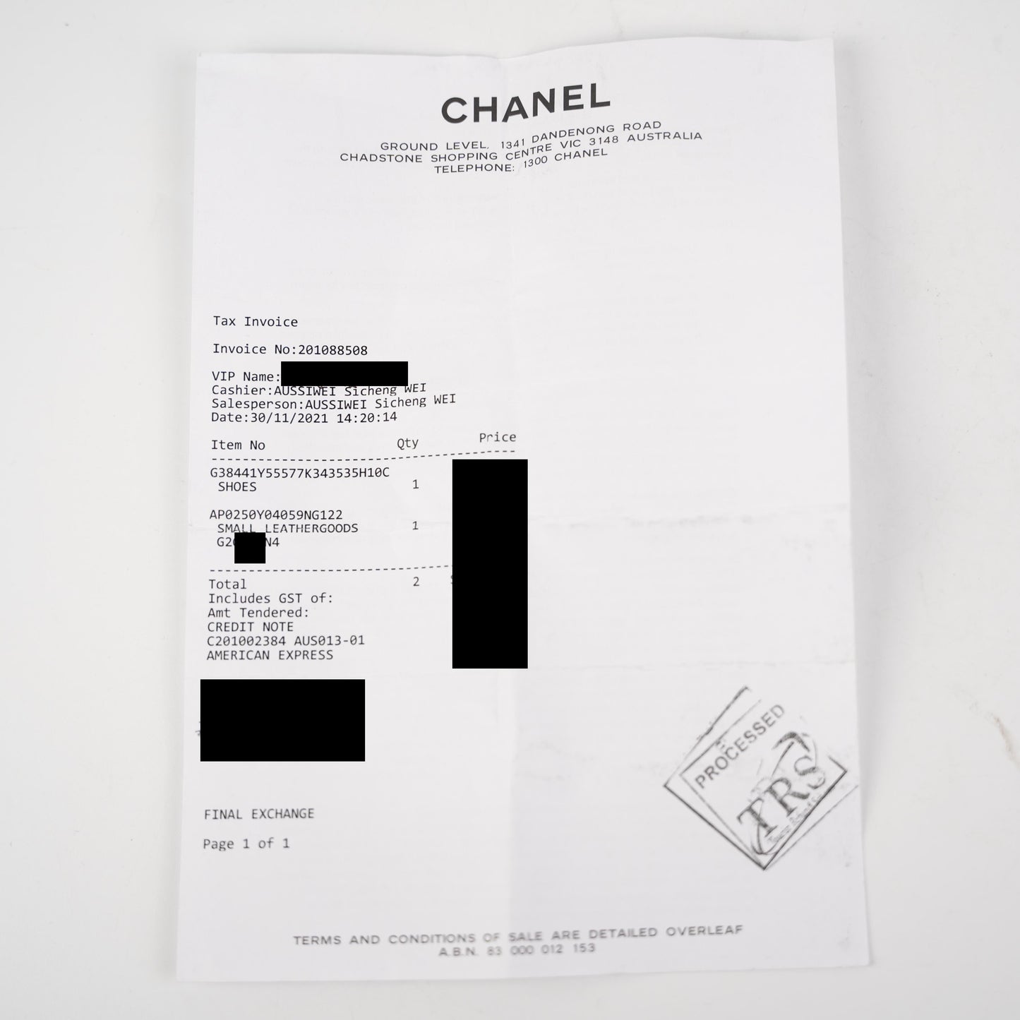 Chanel Wallet on Chain WOC Lambskin Grey (Microchipped)
